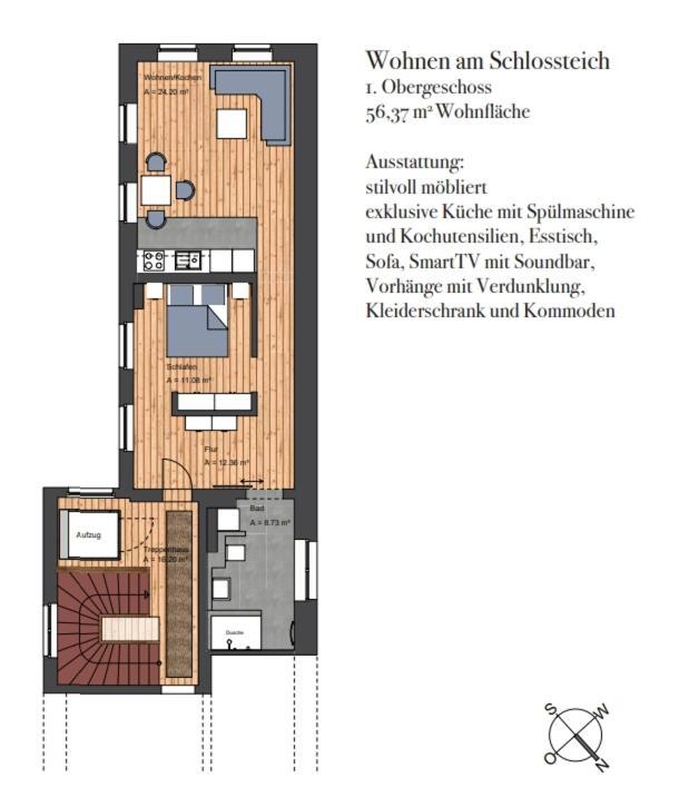 Wohnen Am Schlossplatz Oldenburg Pokoj fotografie
